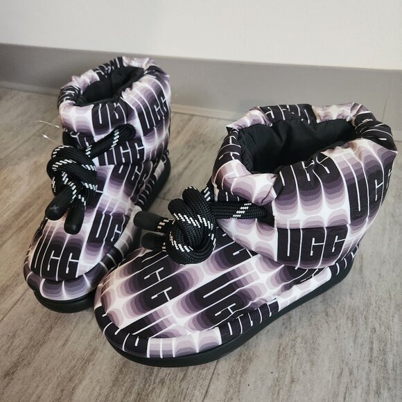 NEW Womens 6 UGG Logo  puffer classic Short maxi wave length boots - Picture 3 of 10